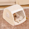House de gato acogedor a rayas - Retiro acogedor