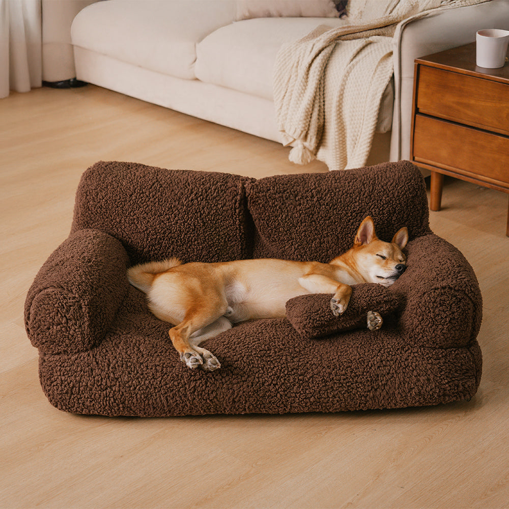 Large Soft Plush Washable Pet Bed Dog Sofa Bed