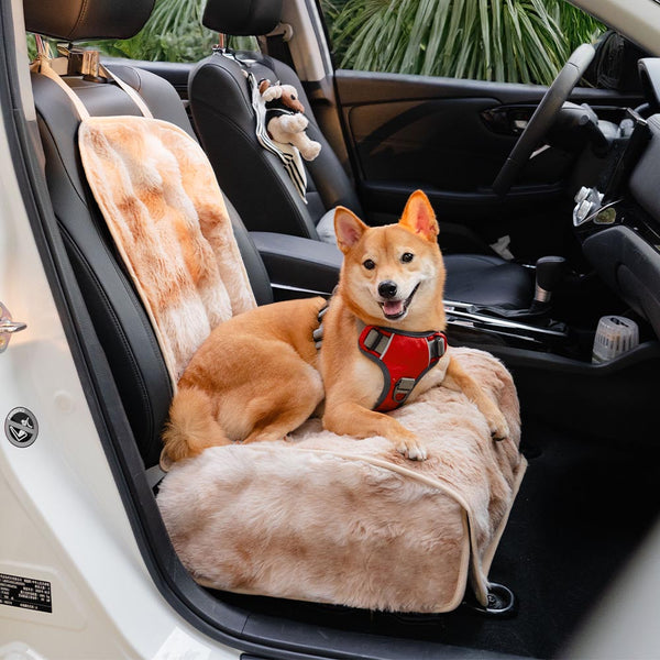 Fluffy acogedora manta calmante de mascota asiento para el asiento del asiento cubierta: surestep