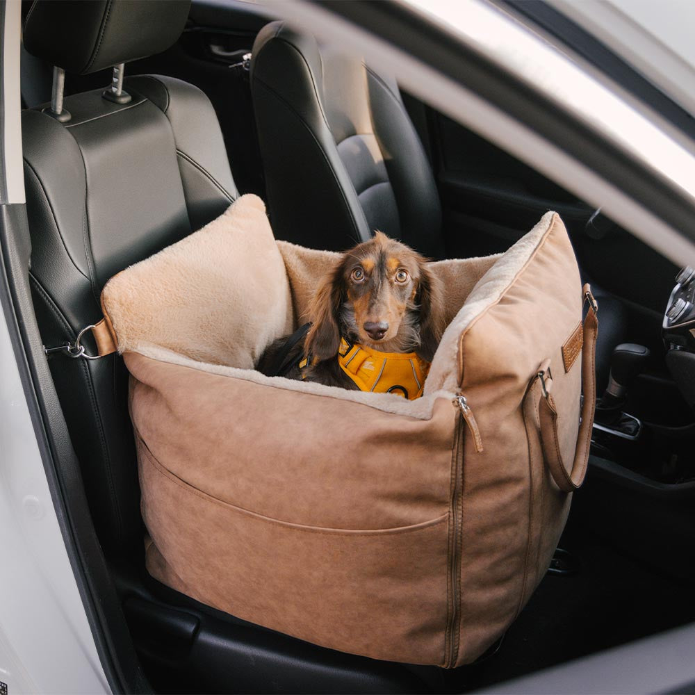 Grand siège d'auto rehausseur de transport pour chien, moelleux, chaud et sûr, antidérapant, Ride et Rover