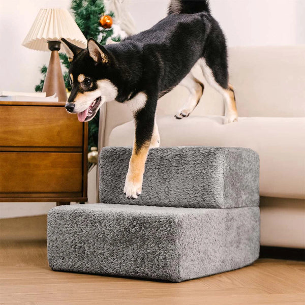 Chenille Durable Scratch-Resistant Foldable Blocks Multi-Level Dog Stairs