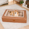 Warm Plush & Faux Leather Wraparound Orthopedic Dog Bolster Bed