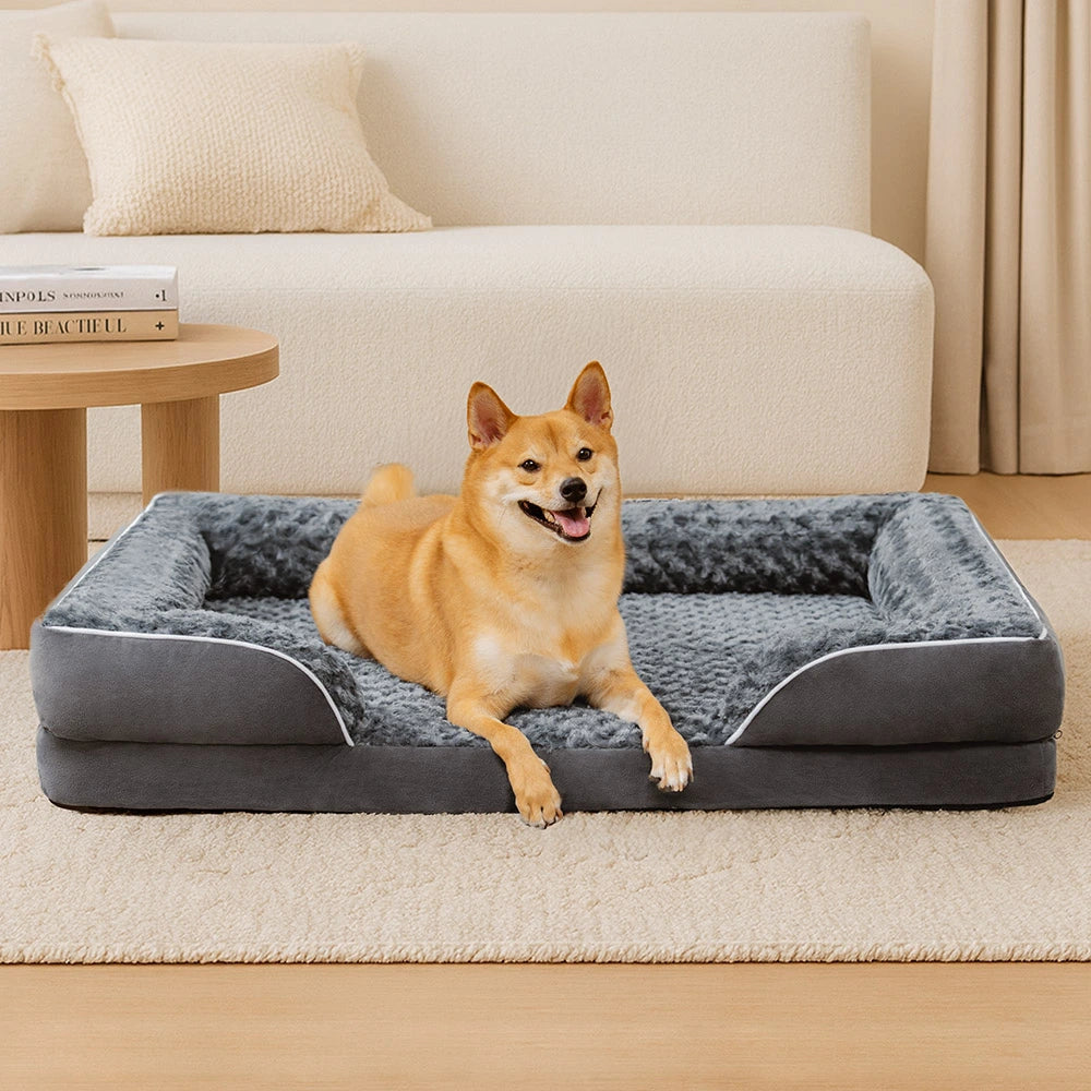 Cama de perros ortopédica de soporte envolvente impermeable desmontable