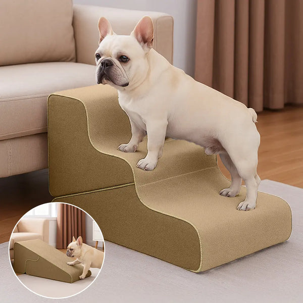 Multifunctional 2-in-1 Foldable Dog Stairs with Ramp Mode