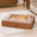 Warm Plush & Faux Leather Wraparound Orthopedic Dog Bolster Bed