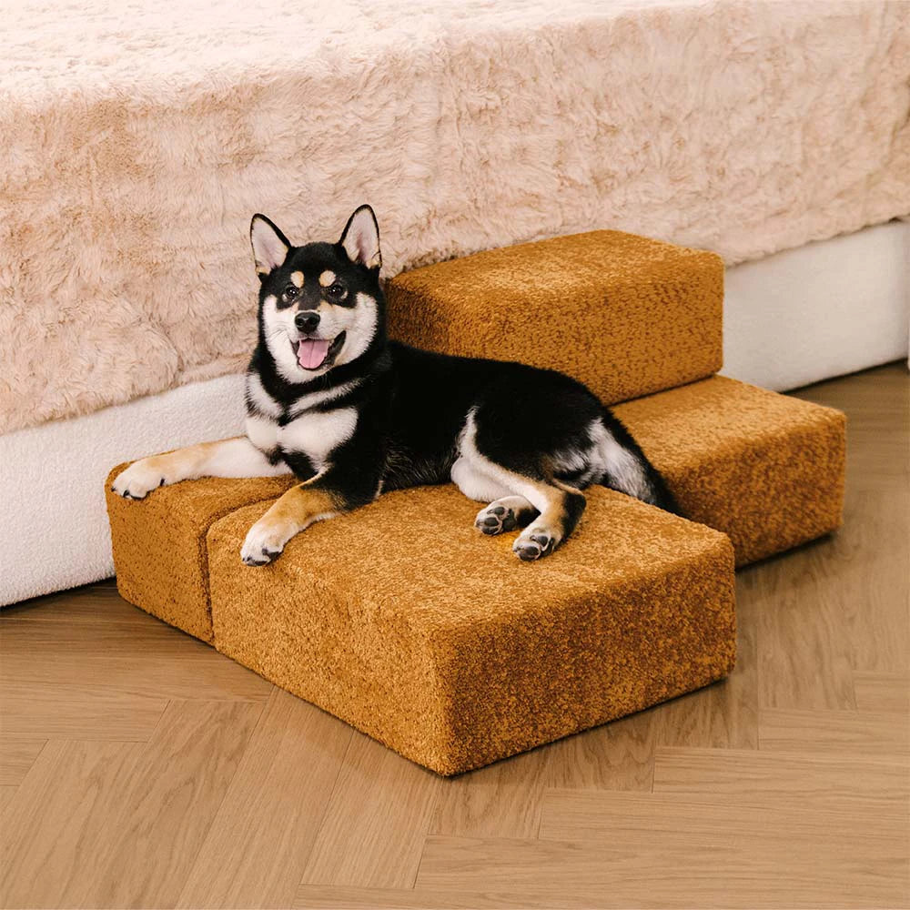 Chenille Durable Scratch-Resistant Foldable Blocks Multi-Level Dog Stairs