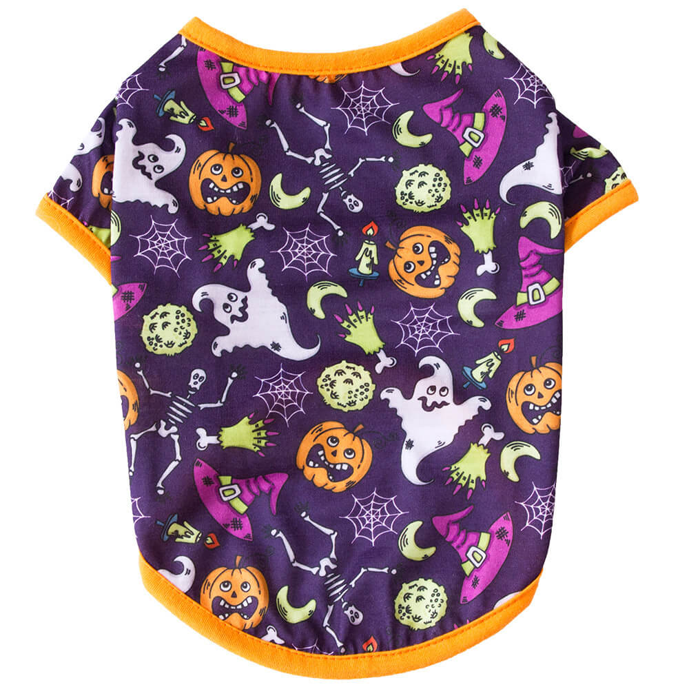 Serie de Halloween de nueva ropa estampada para mascotas