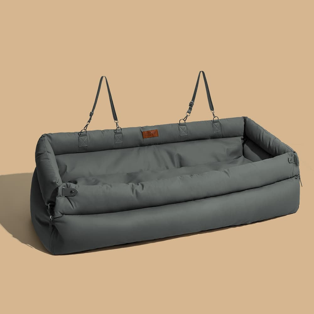 Cama de refuerzo de asiento para perros de cuero para perros de lujo - Voyager urbano