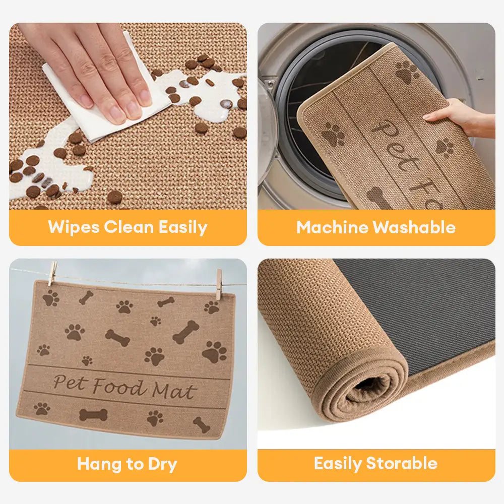 Pata & Alfombrilla absorbente antideslizante con diseño de hueso para perros y gatos