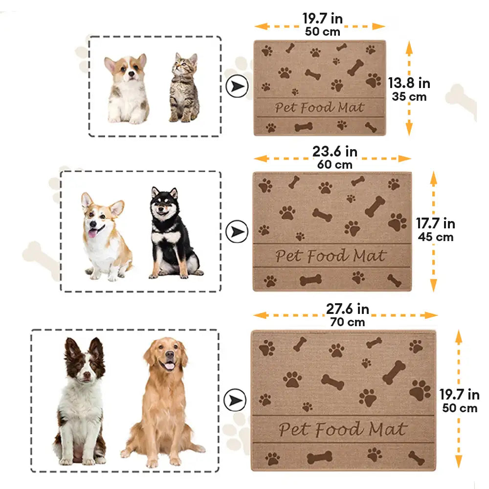 Pata & Alfombrilla absorbente antideslizante con diseño de hueso para perros y gatos