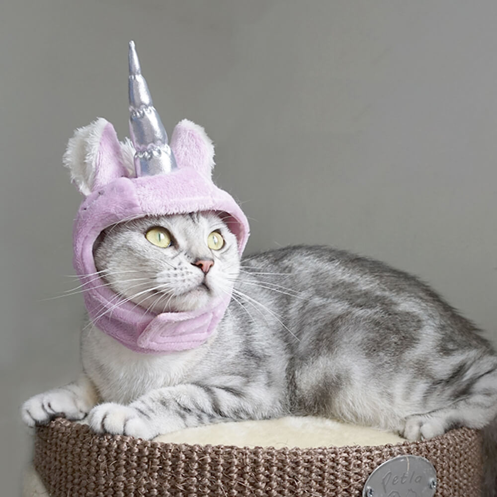 Sombrero para mascota disfraz de Halloween de murciélago unicornio flamenco