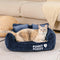 Canapé-lit pour chien et chat en tissu chenille de style vintage
