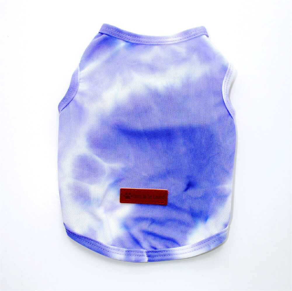 Tie-Dye Design Breathable Elastic Vest Pet Clothes