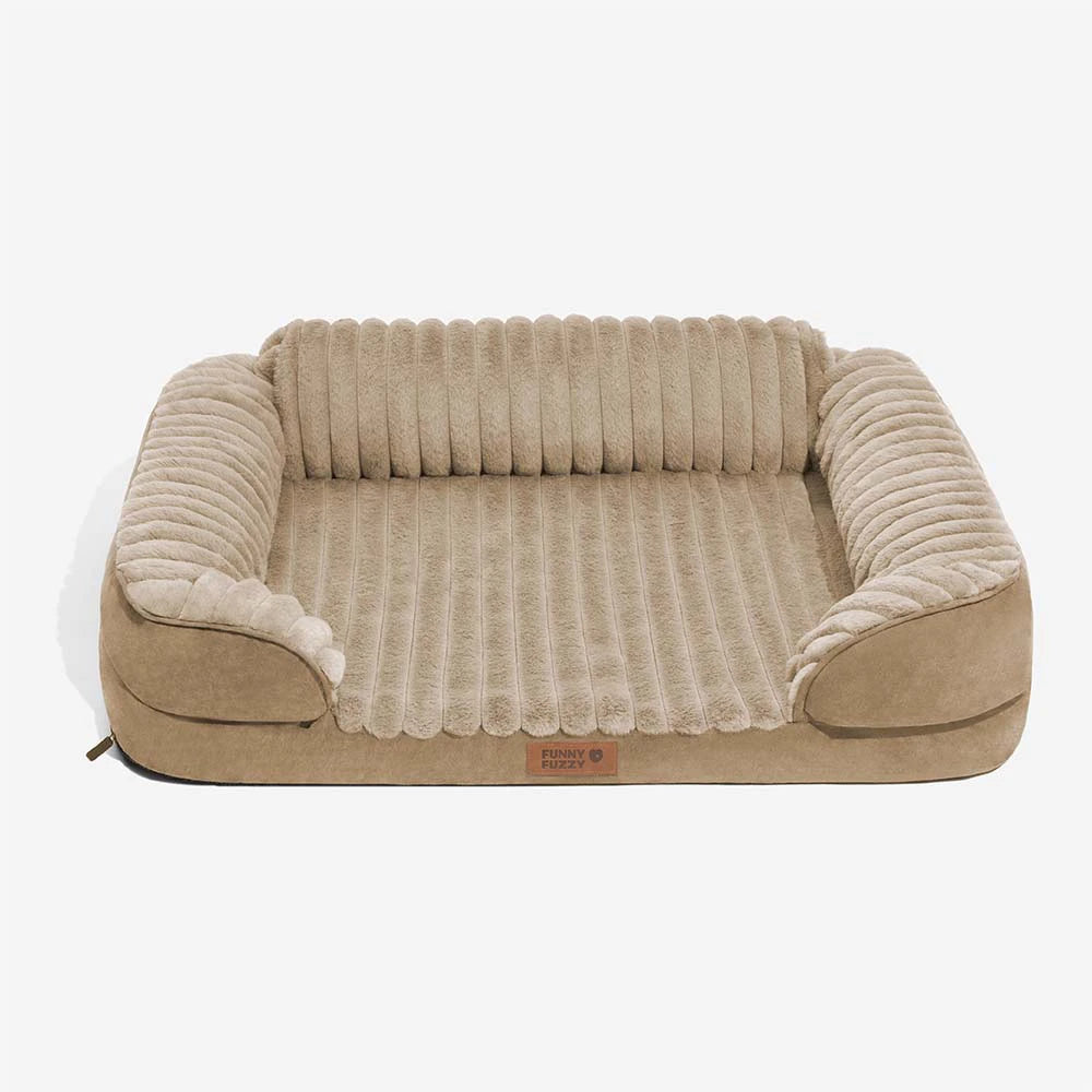 Fluffy Plush Orthopedic Washable Bolster Dog Bed - ComfyPaws