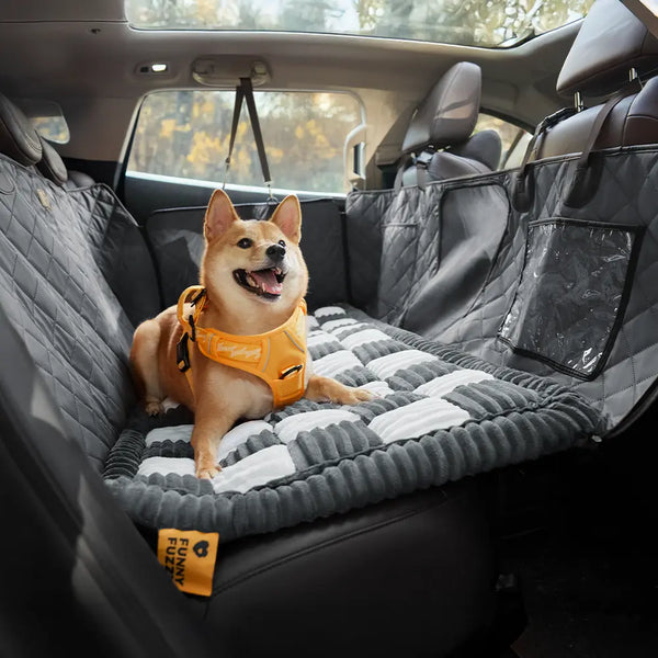 Premium Faux Leather Multi-Use Water-repellent Car Dog Seat Cover With Mat