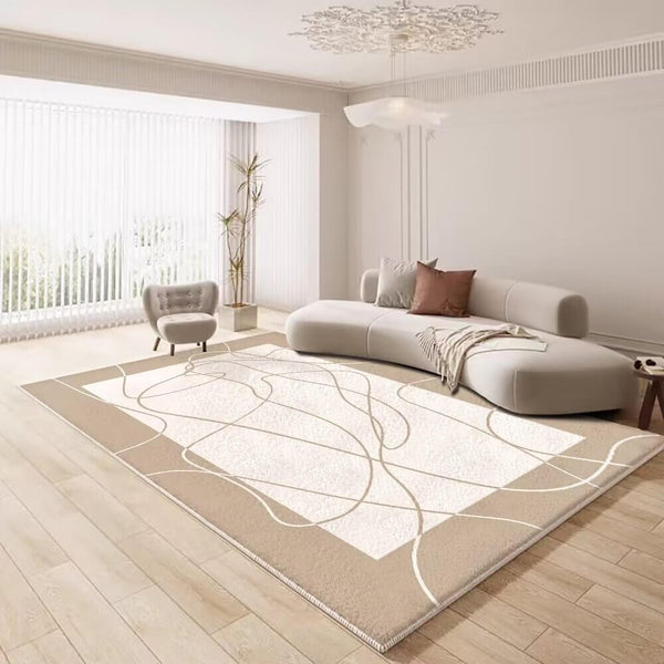 Alfombra de cachemira contemporánea de estilo cremoso
