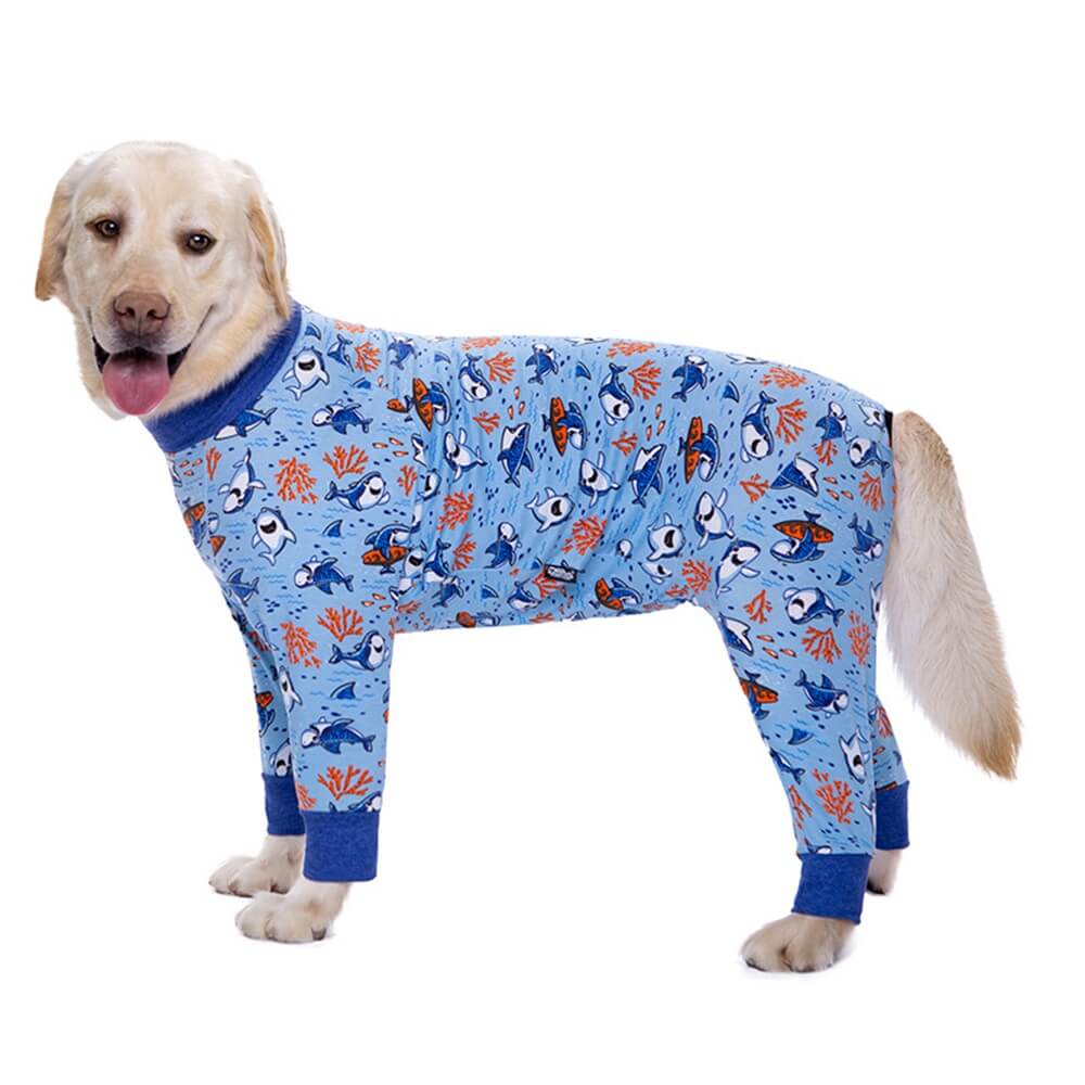 Ropa para perros grandes: pijama fino de cuatro patas con cubierta completa para el vientre