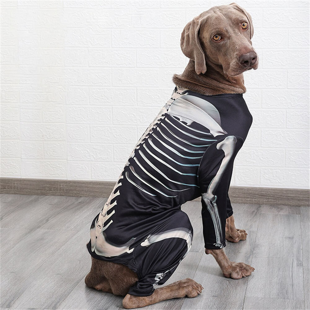 Elastic Skeleton Halloween Costume for Big Dogs