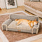 Luxe Faux Leather Plush Sponge Sponge Orthopedic Dog Bed - Calentamiento