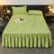 Sólido <tc>Color</tc> Funda protectora de colchón de terciopelo suave y cálido con forma de leche para cama