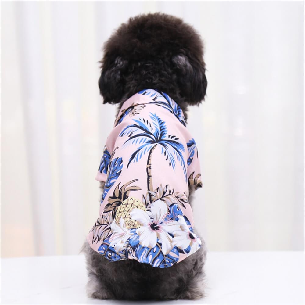 Pet Beach Pineapple Shirt for Small to Medium Dogs - Hawaiian Summer Lightweight Apparel