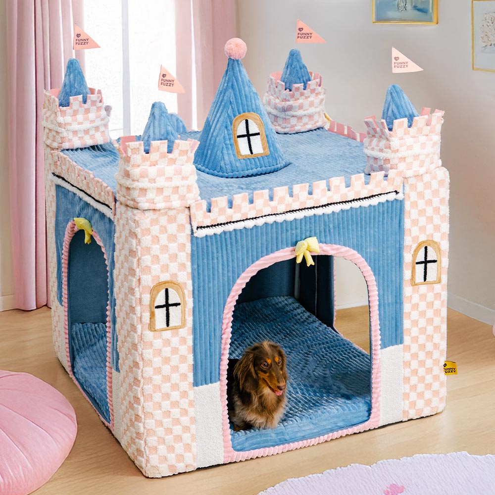 FUNNYFUZZY  Cozy Orthopedic Kids Indoor Play Tent Dog Tent Bed - Fairytale Dreamland