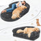 Grand lit pour chien en peluche chic, lit pliable pour chien humain