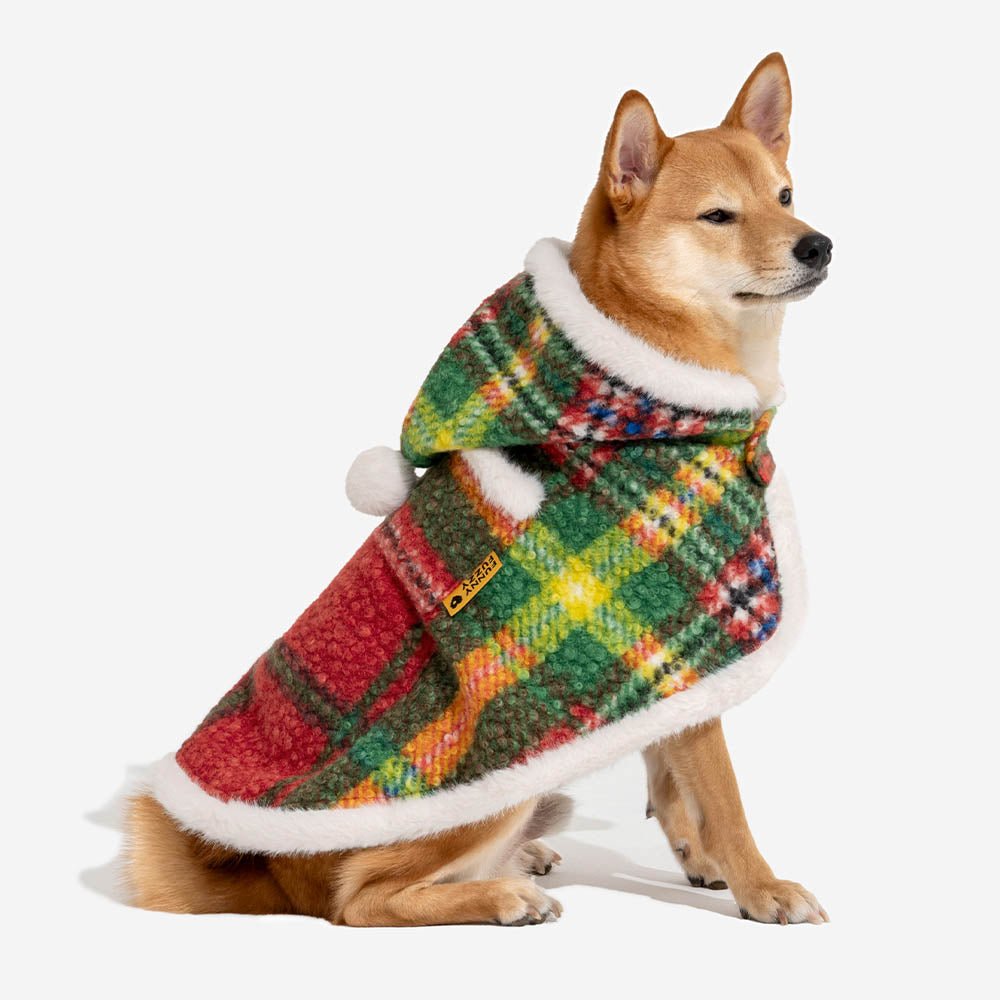 Classic Plaid Warmth Human & Dog Poncho - Festive Companions