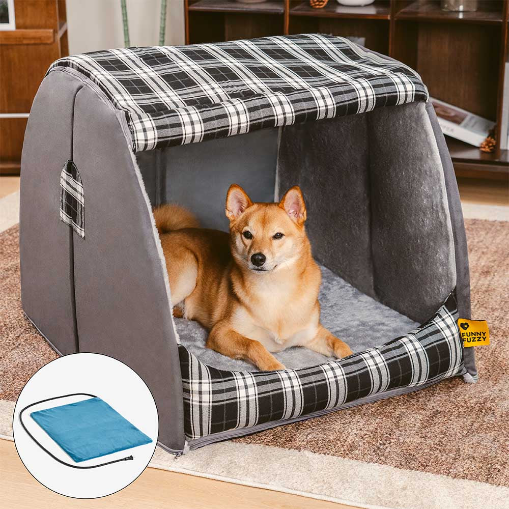 Lit orthopédique pour chien Classical Plaid House - Retraite chaleureuse