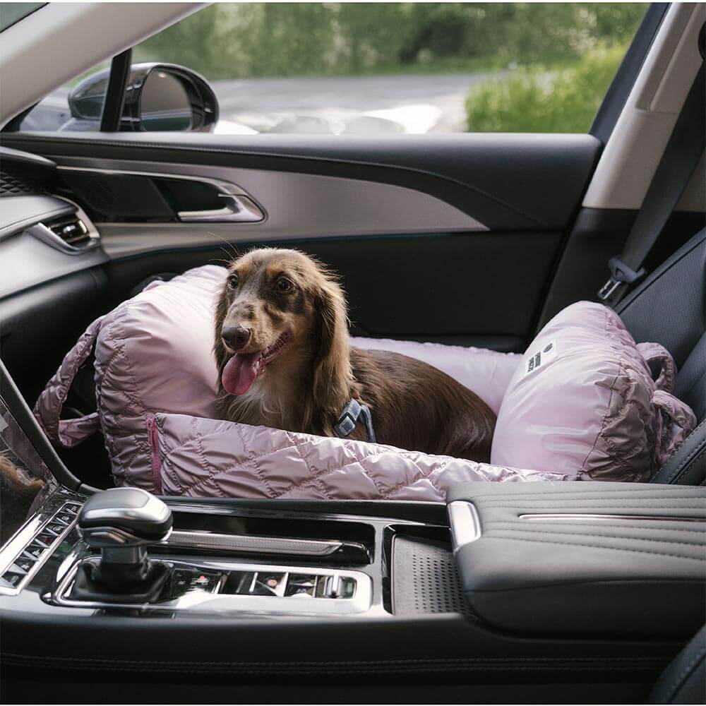 Lit rehausseur de siège d'auto matelassé pour chien Cloud Luxury