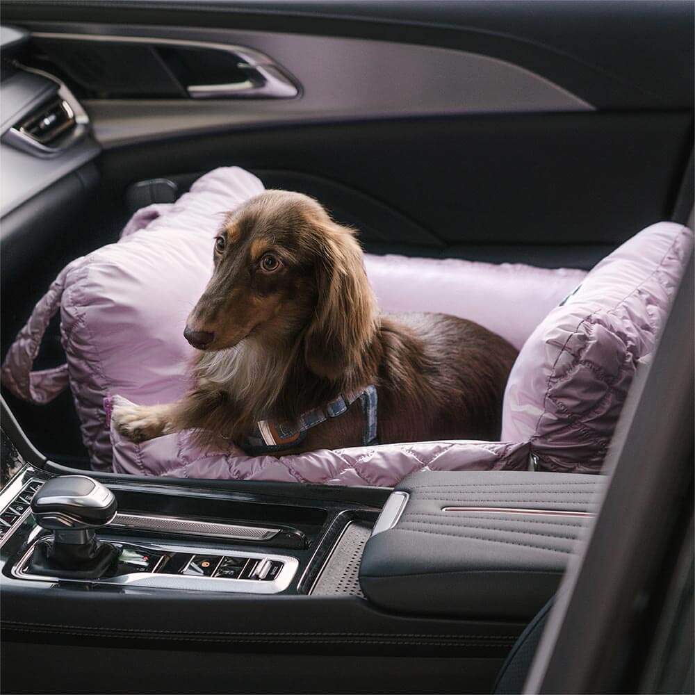 Lit rehausseur de siège d'auto matelassé pour chien Cloud Luxury