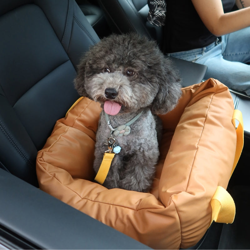 Siège d'auto imperméable pour chien de sécurité pour grands voyages en tissu technologique