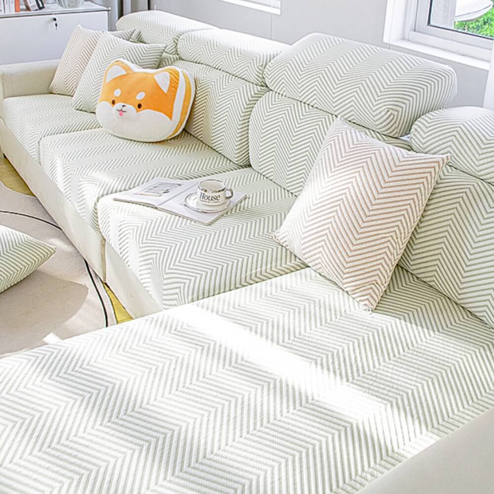 Cooling Ice Silk Stretch Full Wrap Sofa Protection Magic Couch Cover