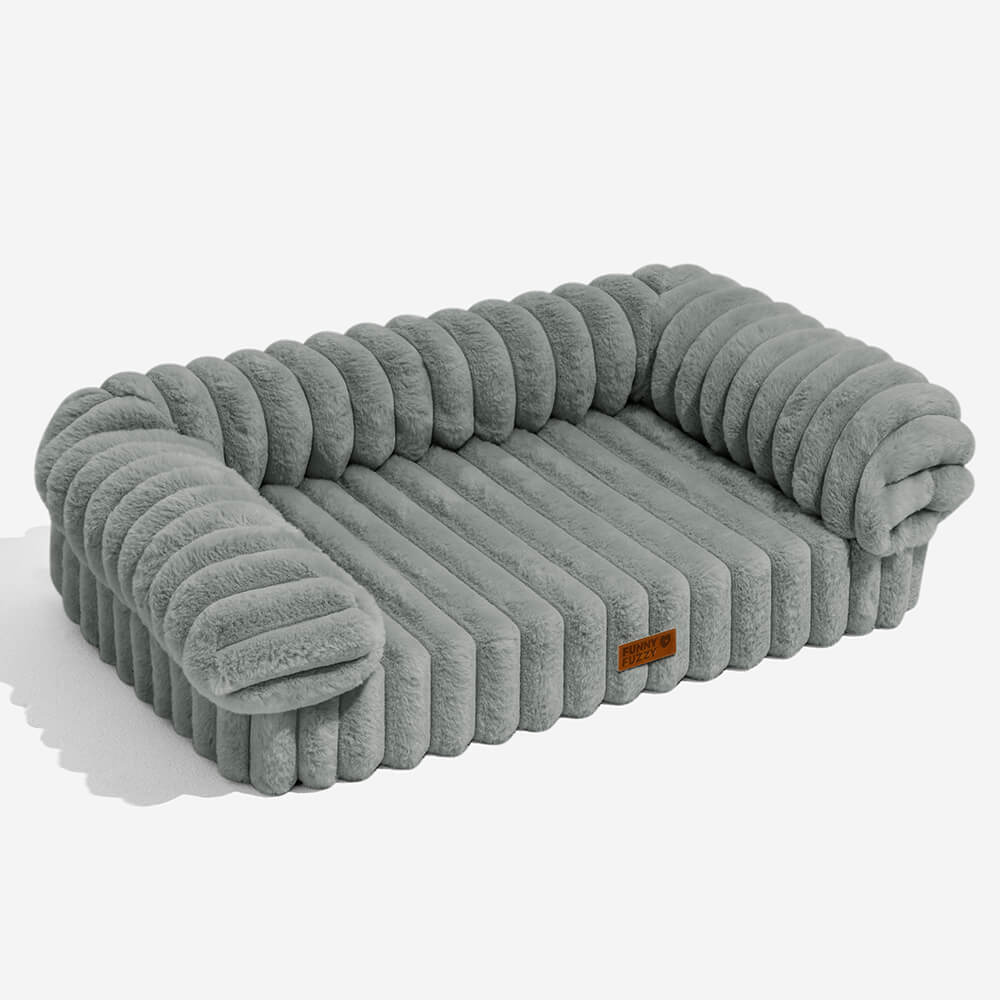 Cream Fluffy Comfort Orthopedic Dog and Cat Sofa Bed