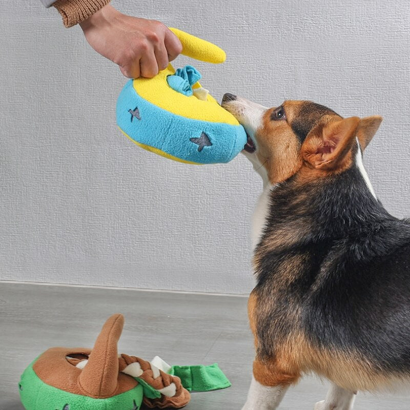 Curling Puzzle Dog Interactive Toy Treat Dispenser Toy