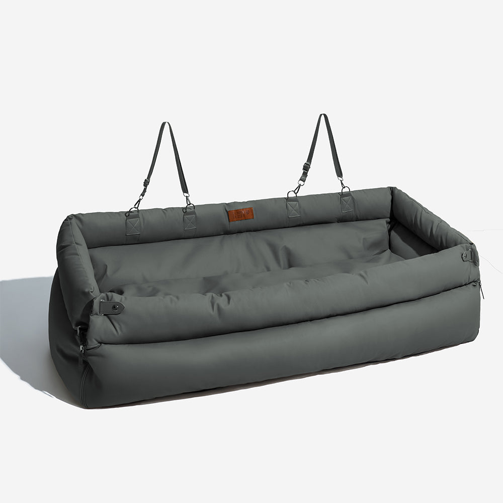 Cama elevadora para asiento de coche para perros de piel sintética de lujo - Urban Voyager