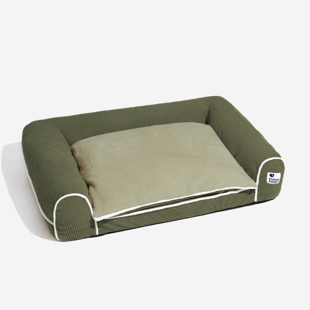 Zweilagiges orthopädisches Deluxe-Flanell-Schlafsofa für Hunde