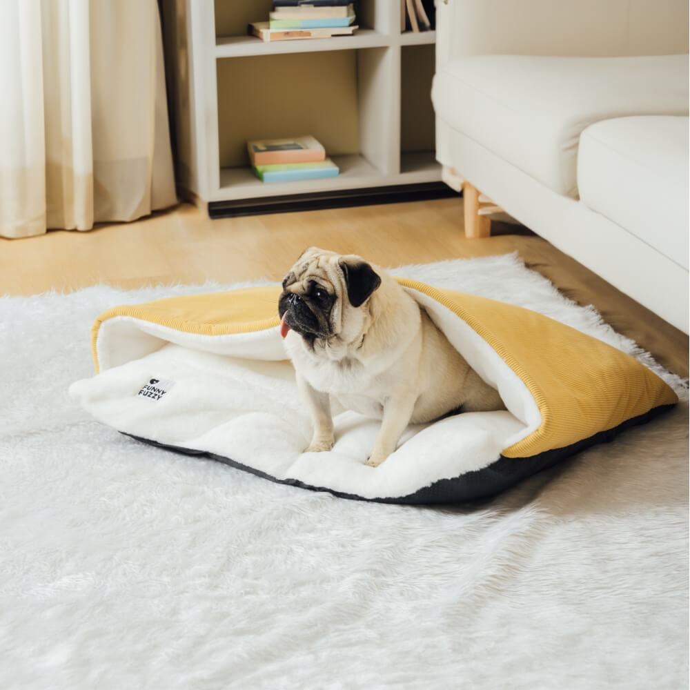 Extrem weiches Fuzzy-Welpenschlafsack-Hundebett