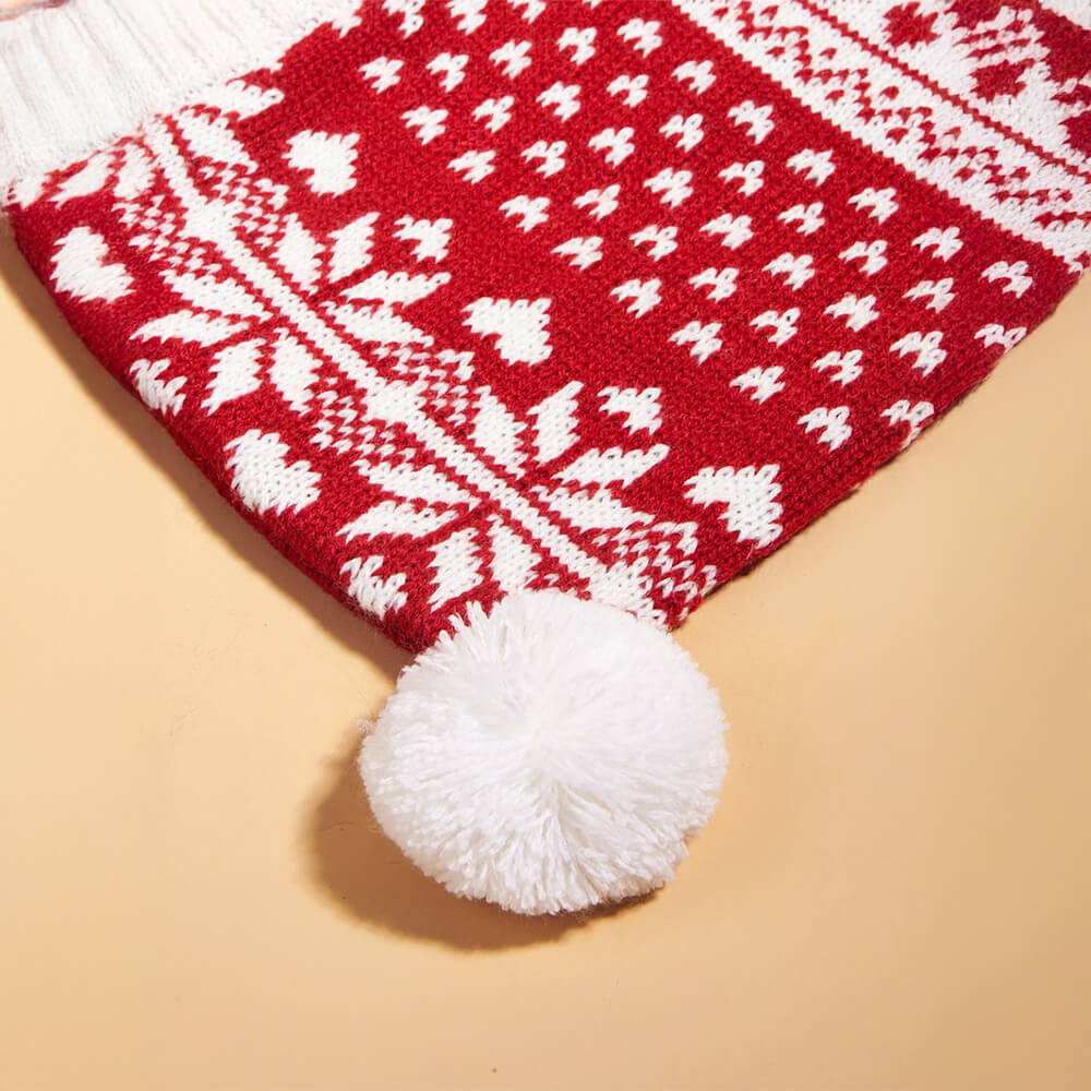 Christmas Reindeer Snowflake Knitted Warm Dog Cat Hat