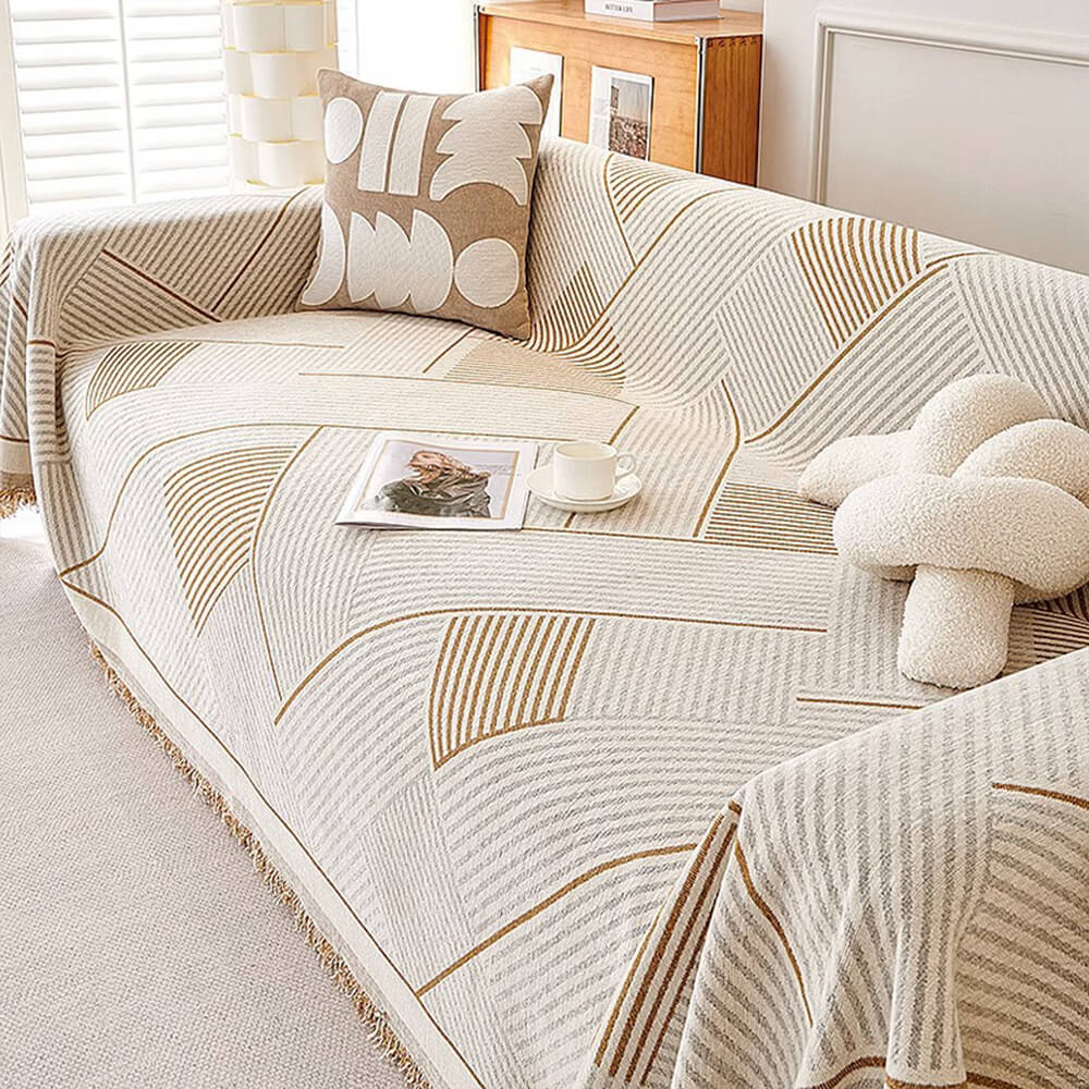 Patrón geométrico de geométrico Chenille Trow Couch Couch