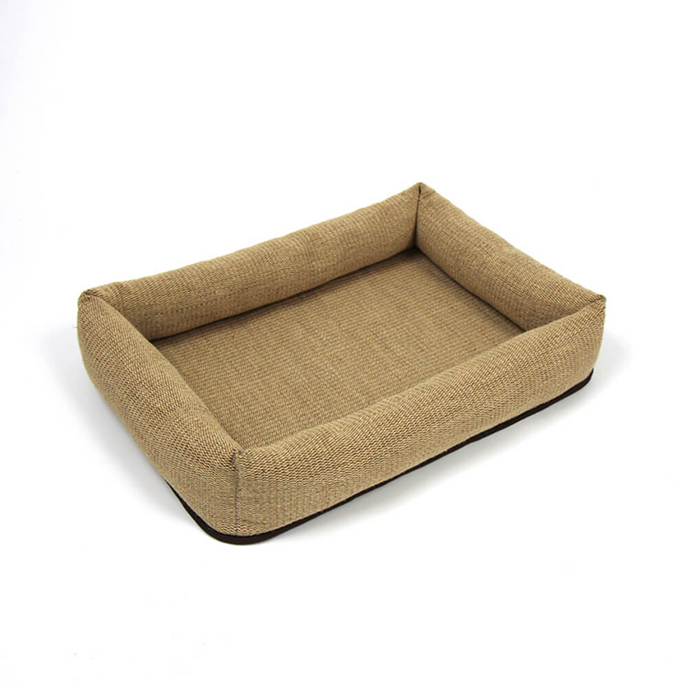 Durable Natural Jute Fiber Scratch-Resistant Cat Bed