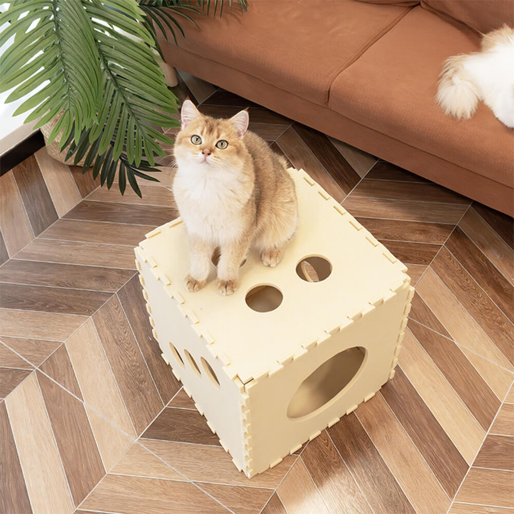 Removable Multifunctional Scratch-Resistant Felt Cloth Cat House Cube