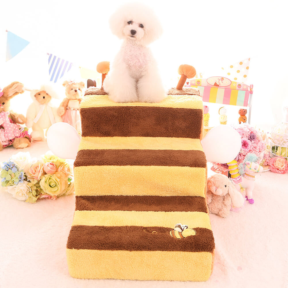 Honey Bee Climbing Ladder Washable Multi-Scenario Dog Stairs