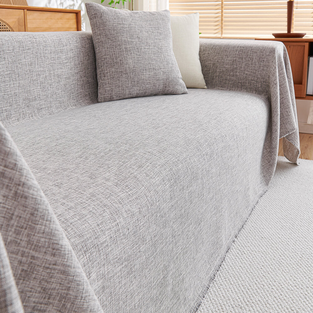 Modern Minimalist Linen Fringe Durable Couch Cover