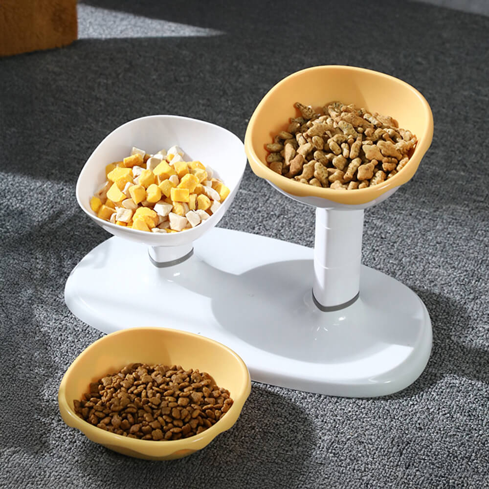 Multifunctional Adjustable Neck Protection Double Pet Bowl