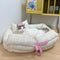 Cama romántica princesa de nudos de nudos de microfibra
