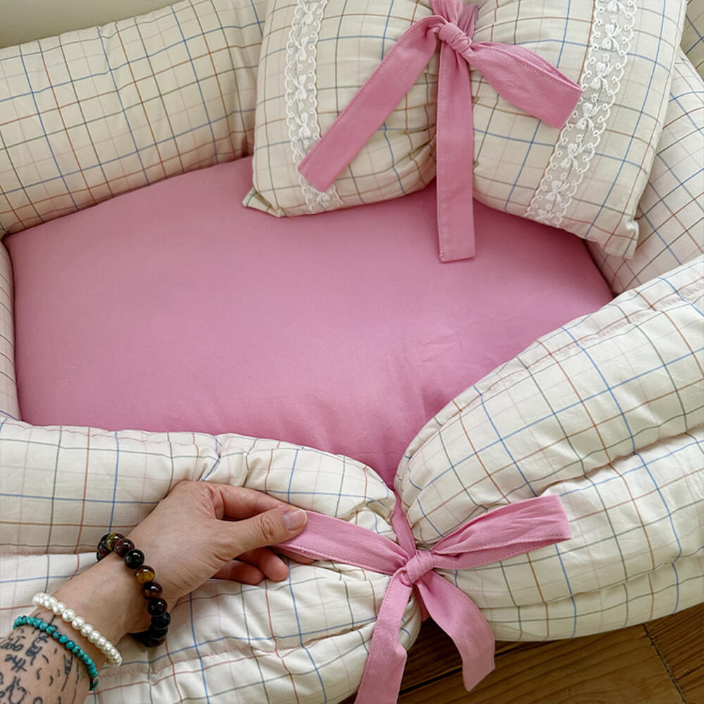 Romantic Princess Bow Knot Microfiber Fill Dog & Cat Bed