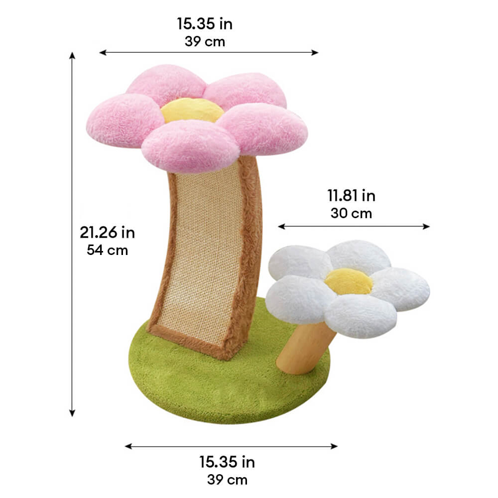 Soft Flower-Shaped Sisal Scratching Post Climbing Tower Cat Tree