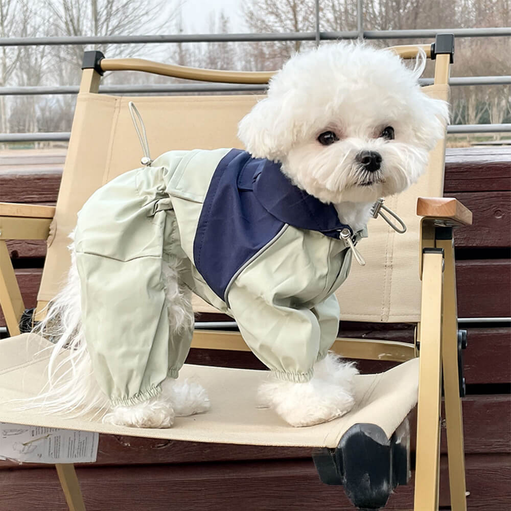 Veste à capuche pour chien, élégante, imperméable, coupe-vent, réglable, pour l'extérieur