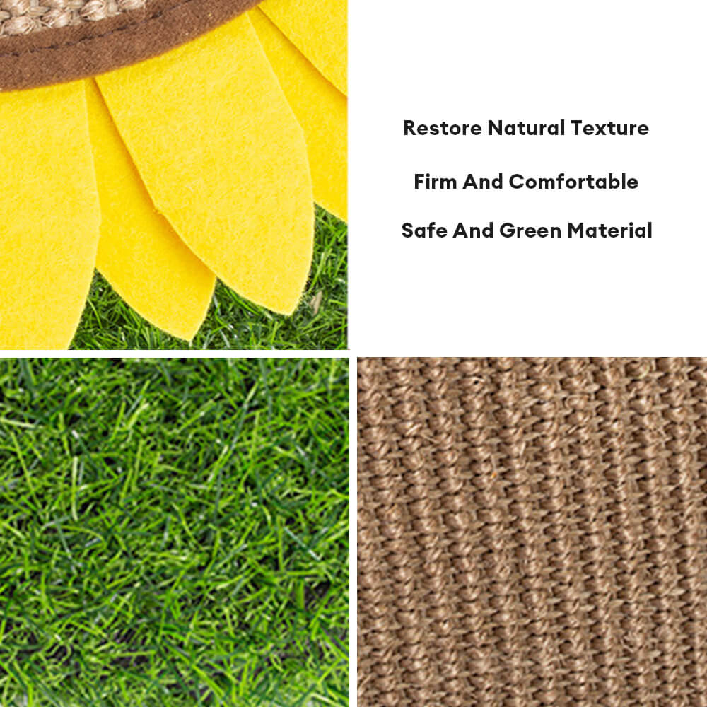 Sunflower Sisal Cat Scratching Board with Stable Grass Base